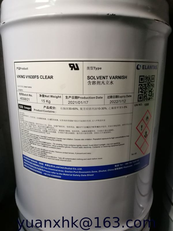 VIKING V1630FS CLEAR  Air Dry Solvented Varnish Electrical Insulation system Dip & Bake / Spray / Brush